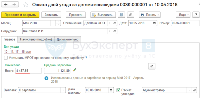 Кто оплачивает дополнительные дни по уходу за детьми-инвалидами