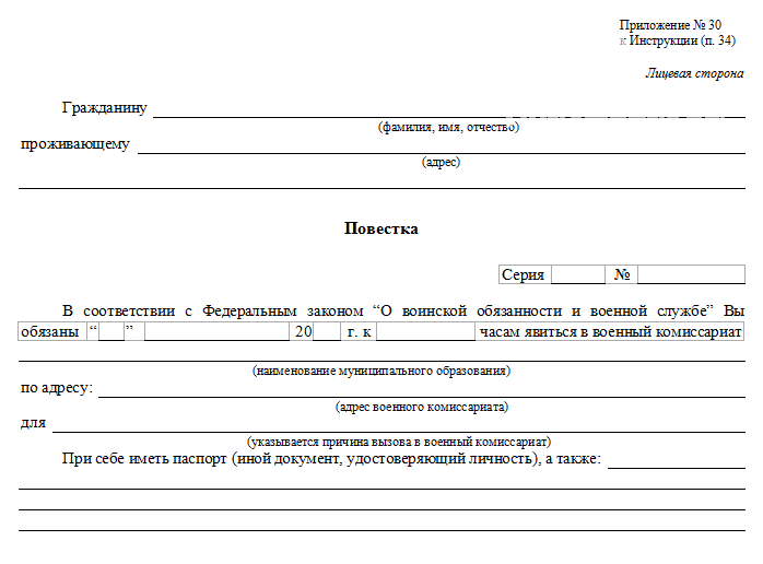 Разновидности военных уведомлений